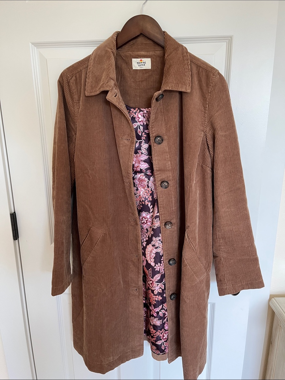 Marine Layer Cord Trench Coat